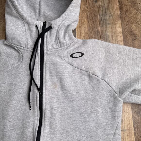 Oakley Type 2 Zip Up Hoodie Women's Medium Gray Athletic Training Fitness 6417 - Picture 4 of 12